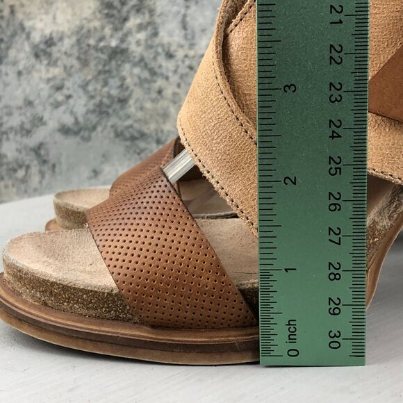 Coque Terra Women's Size 36 Sanne Brown Tan Leather Open Toe High Heel Sandals - Picture 8 of 14